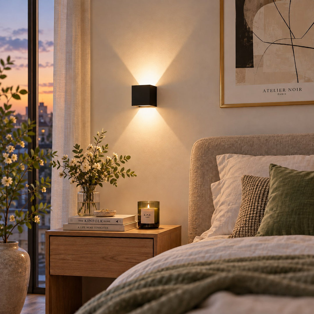 Beam Shaping Open Flap Aluminium Wall Light