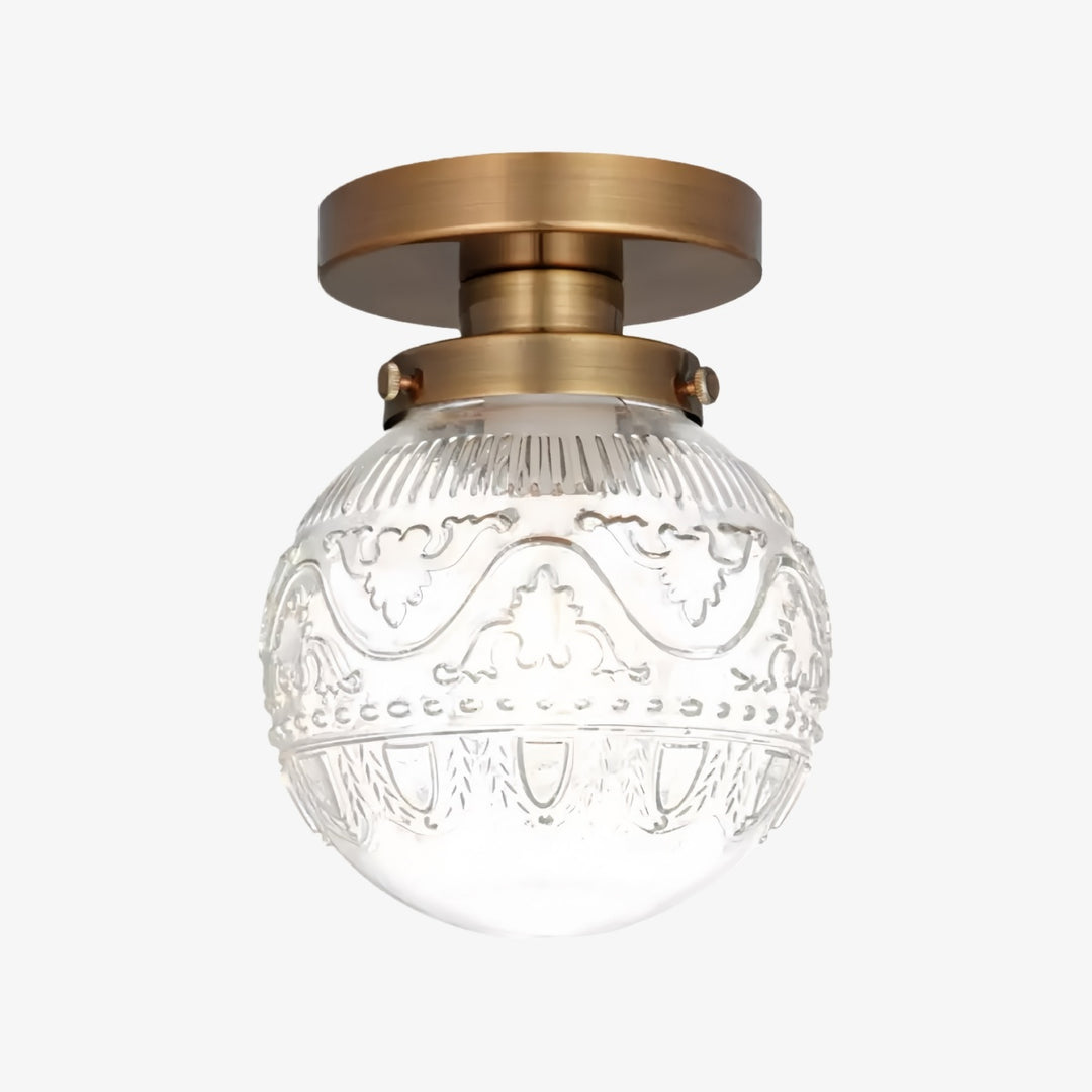 Lámpara de Techo Empotrada de Vidrio Esférico Naveliro - Diseño Atemporal para Salón y Cocina