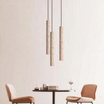 Load image into Gallery viewer, Marbled Travertine Cylinder Modern Pendant Light