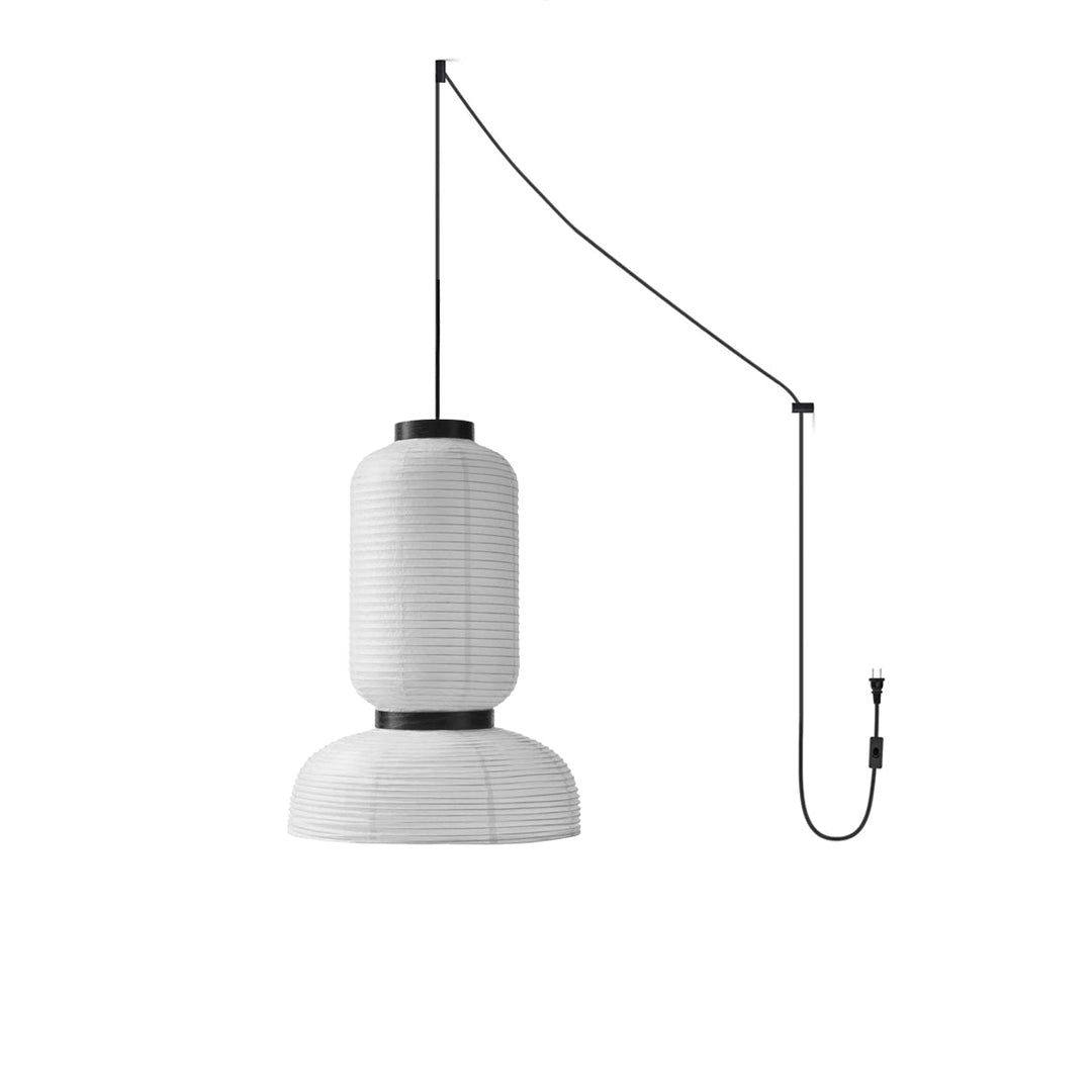 Rounded Layered Paper Plug-In Pendant