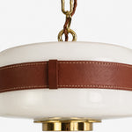 Load image into Gallery viewer, Glass shade and stitched band detail