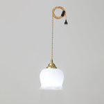 Load image into Gallery viewer, Brass Resin Petal Plug-In Pendant