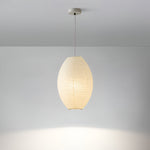 Bild in Gallery-Viewer laden, Traditionelle Japandi Wabi-Sabi Elliptische Papier Pendelleuchte