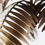 Cargar imagen en el visor de la Galería, Close view of cut metal leaf edges and layered chandelier structure