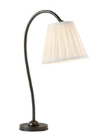 Load image into Gallery viewer, Fabric Table Lamp with Drum Shade - Modern Pleated Task Light
