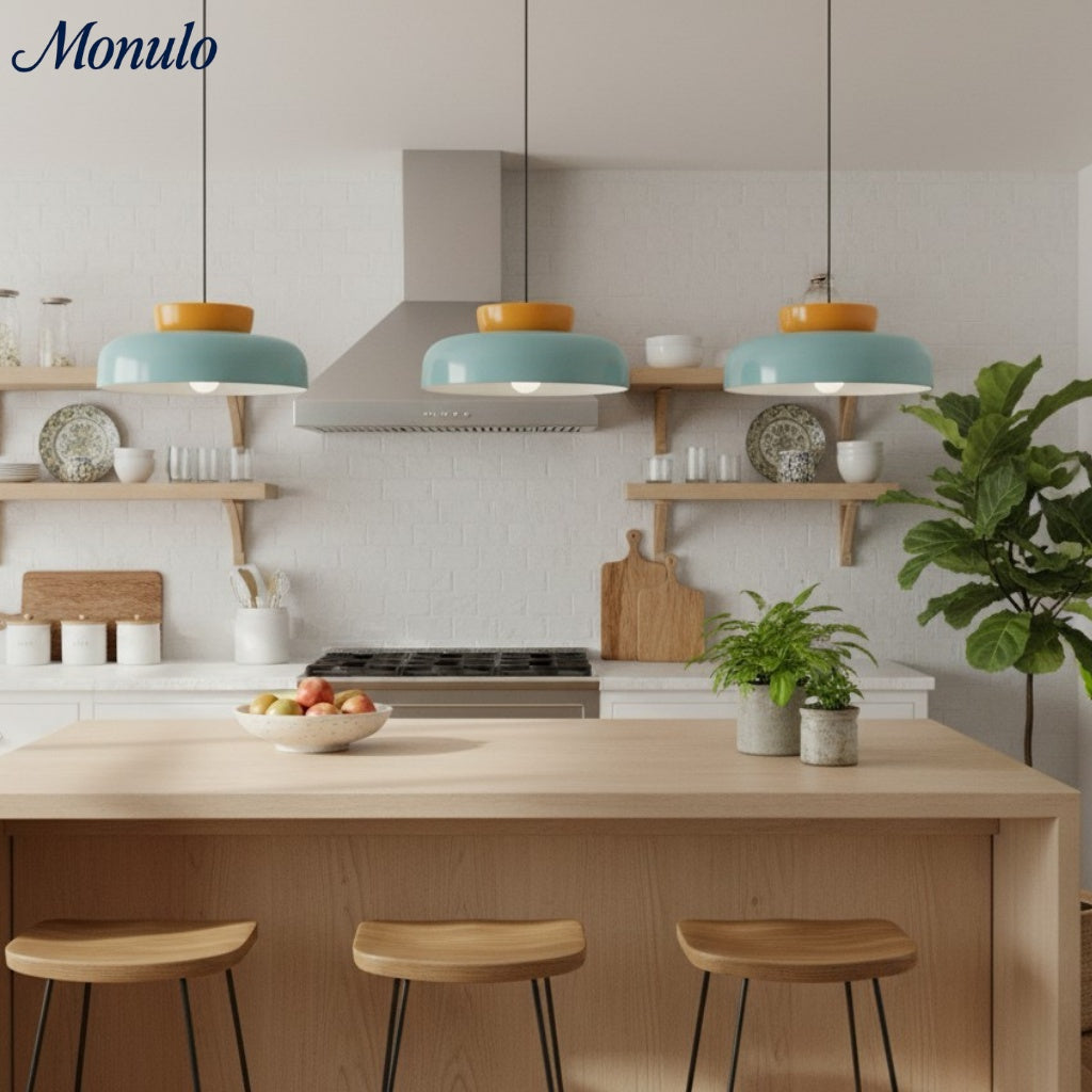 Fiesta Ceramic Bowl Pendant Light – Modern Colorful Ceiling Lamp for Kitchens and Dining Rooms