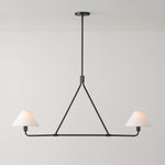 Load image into Gallery viewer, Diora Linen Shade Chandelier - 2 or 4 Light Dining and Island Light
