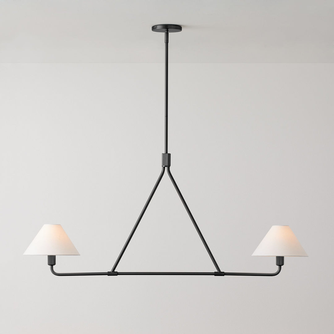 Diora Linen Shade Chandelier - 2 or 4 Light Dining and Island Light
