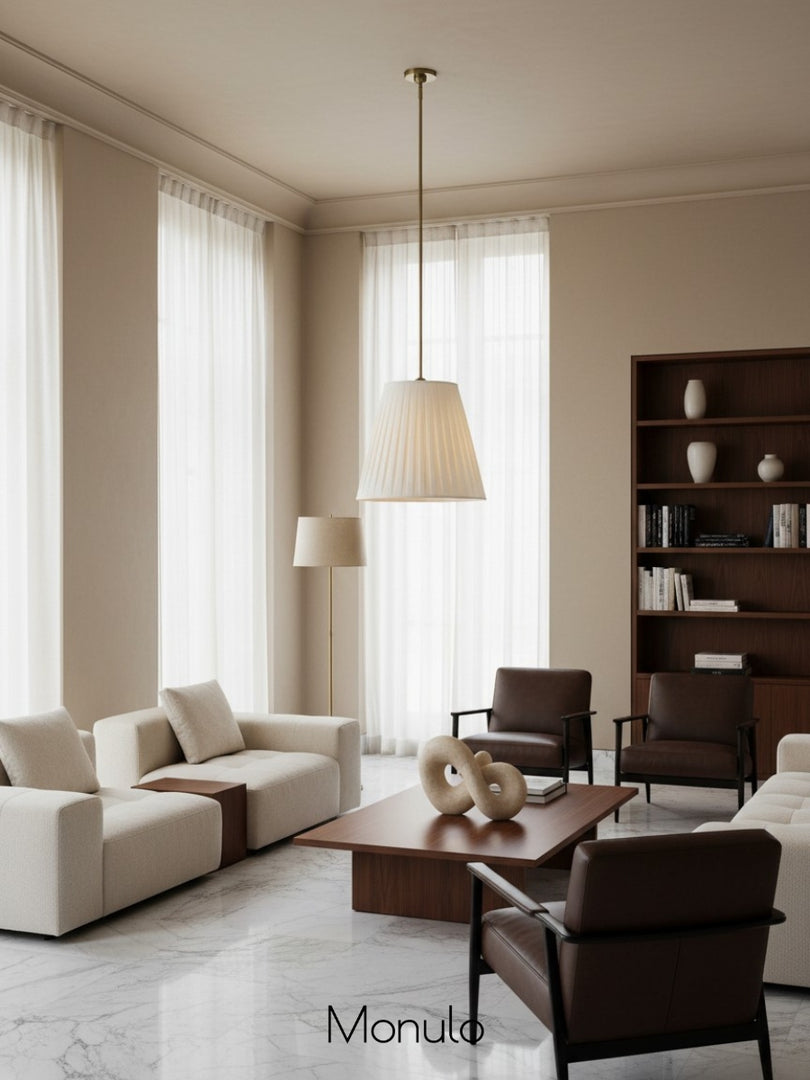 Modern Fabric Pendant Light - Conical Drum Shade for Soft Glow