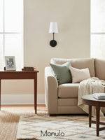 Load image into Gallery viewer, American Industrial Style Vintage Brass Fabric Wall Sconce
