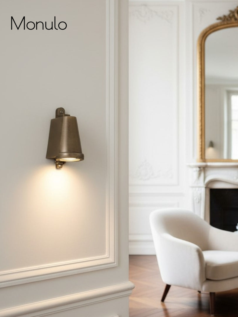 Aplique industrial de exterior – Aplique impermeable con forma de campanilla