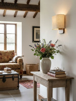 Load image into Gallery viewer, Nolvara Soft Fabric Luxe Metal Fabric Wall Sconce for Bedroom Reading Light
