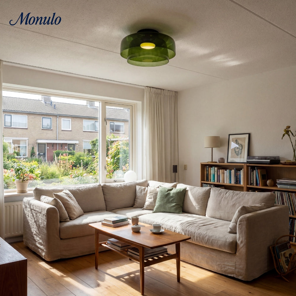 Luz de techo empotrada de vidrio multicapa escultórica Verdoma Diseño moderno escandinavo para espacios de vida