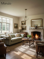 Load image into Gallery viewer, Vintage Milk Glass Semi Flush Mount Eloise Pendant Light
