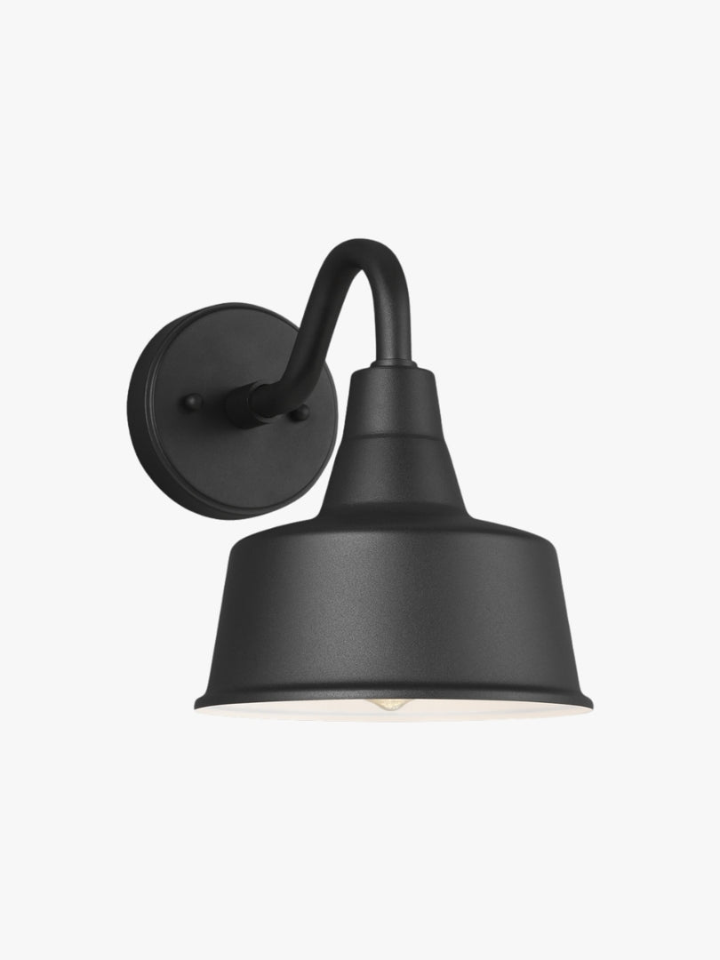 Aplique de pared para granero de exterior Korvi: iluminación retro de aluminio resistente