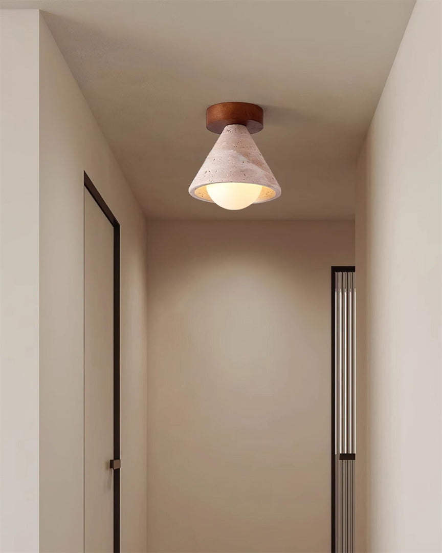 Creme Stil Eingang Gelb Travertin Walnuss Deckenlampe