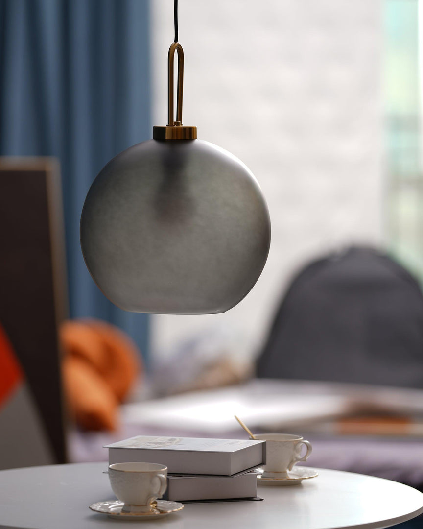 Copper-Plated Glass Plug-In Swag Pendant