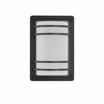 Cargar imagen en el visor de la Galería, Black outdoor wall light with white glass shade turned off
