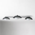 Cargar imagen en el visor de la Galería, Lámpara de techo empotrada Elorina de 3 luces de vidrio y metal: una elegante luminaria para espacios modernos.
