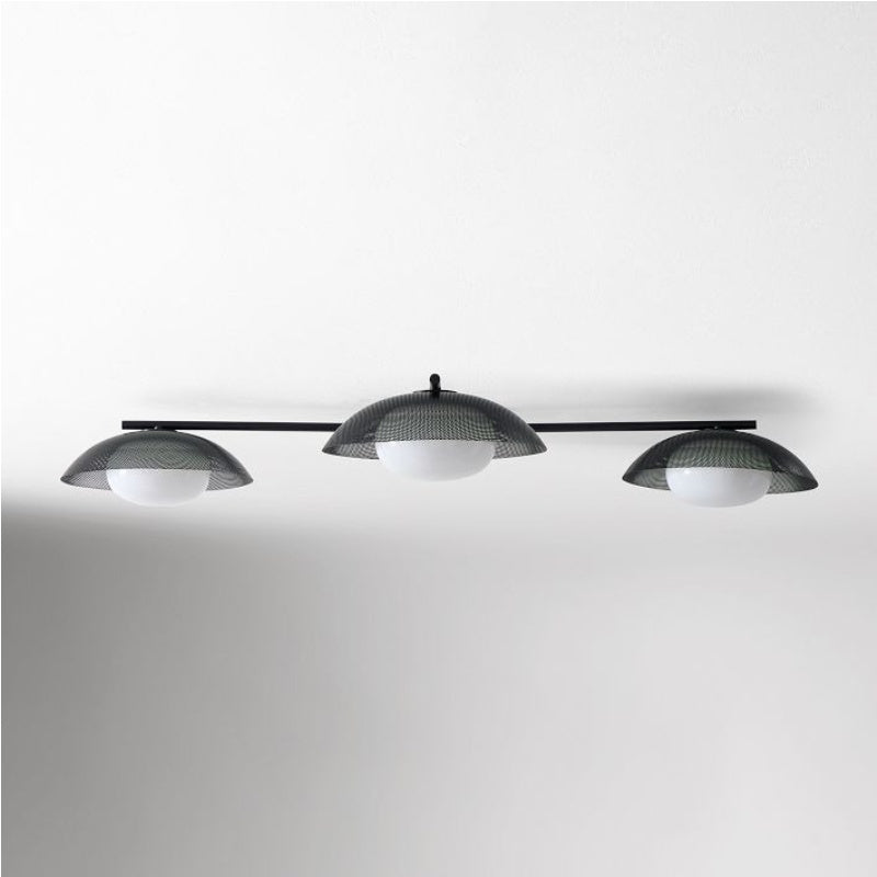 Lámpara de techo empotrada Elorina de 3 luces de vidrio y metal: una elegante luminaria para espacios modernos.