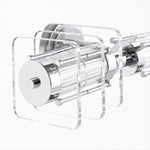 Bild in Gallery-Viewer laden, Horizontal Bauhaus wall lamp clear acrylic and chrome square detail