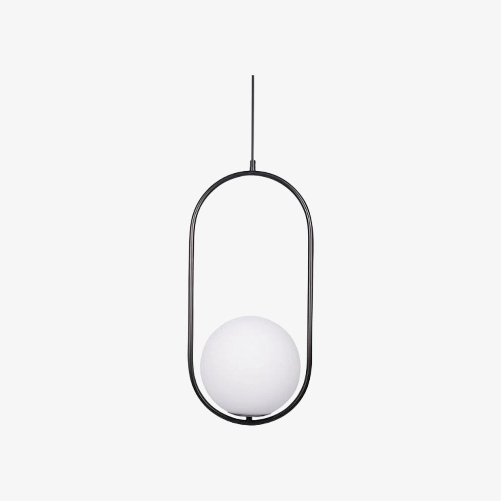Suspension Moderne Halozen - Lampe Suspendue Décorative au Profil Ovale Doux pour Salon