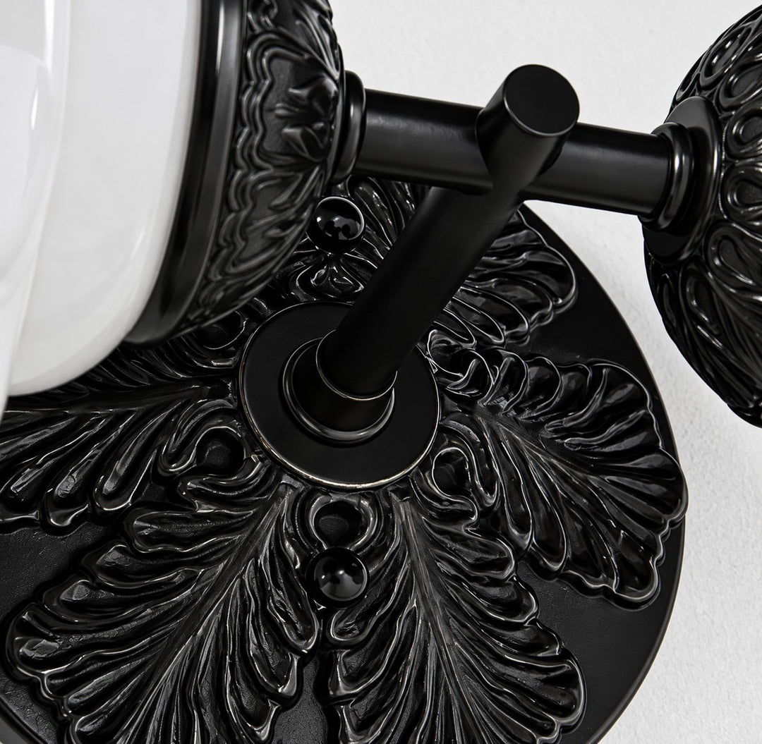 Eloise fluted milk-glass plug-in wall sconce