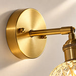 Cargar imagen en el visor de la Galería, Vintage Brass Pineapple Glass Wall Lamp