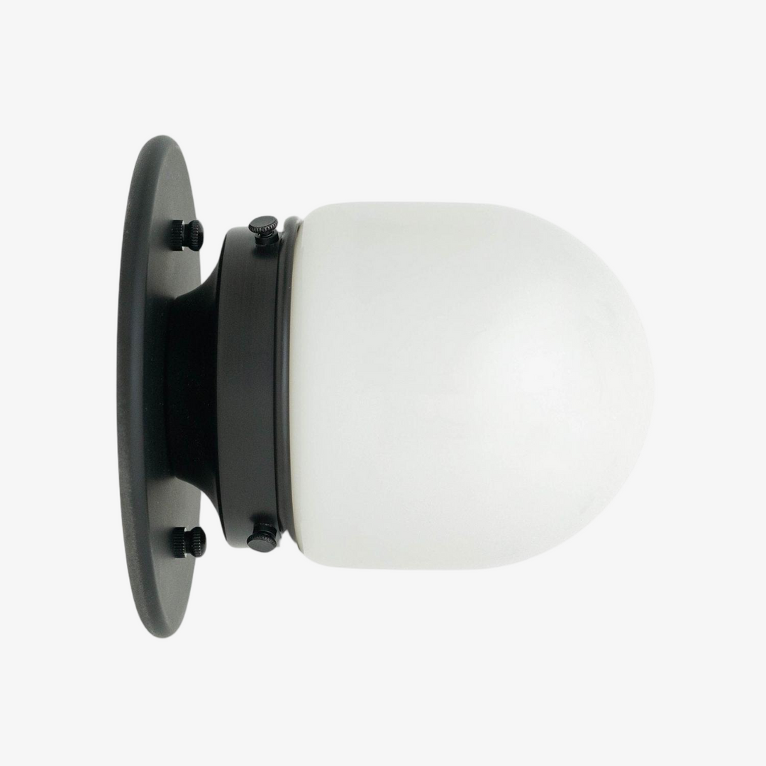 Opalume Glass Flush Mount Ceiling and Wall Light - Art Deco Small Globe Fixture