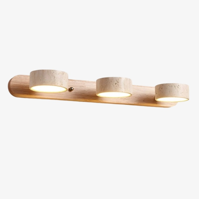 Applique linéaire moderne multi-têtes Travellia - Éclairage minimaliste en pierre naturelle pour chambre et couloir