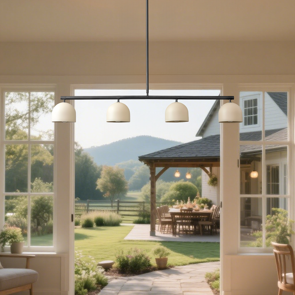 Bauernhaus Linearer Kronleuchter – Rustikaler Lichtpendel für Esszimmer & Küche