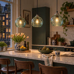 Charger l'image dans la visionneuse de galerie, Bubble Glass Globe 3 - Light Single Pendant Light With Adjustable Cord
