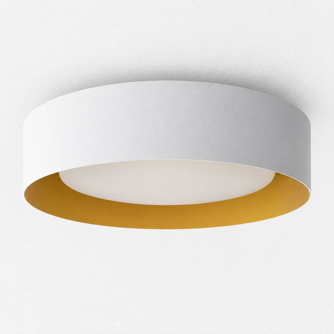 Close Ceiling Diffused Shade Metal Canopy Semi-Flush Mount