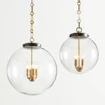 Load image into Gallery viewer, Sterling Minimalist Glass Pendant Collection - Vintage Brass Lighting Design
