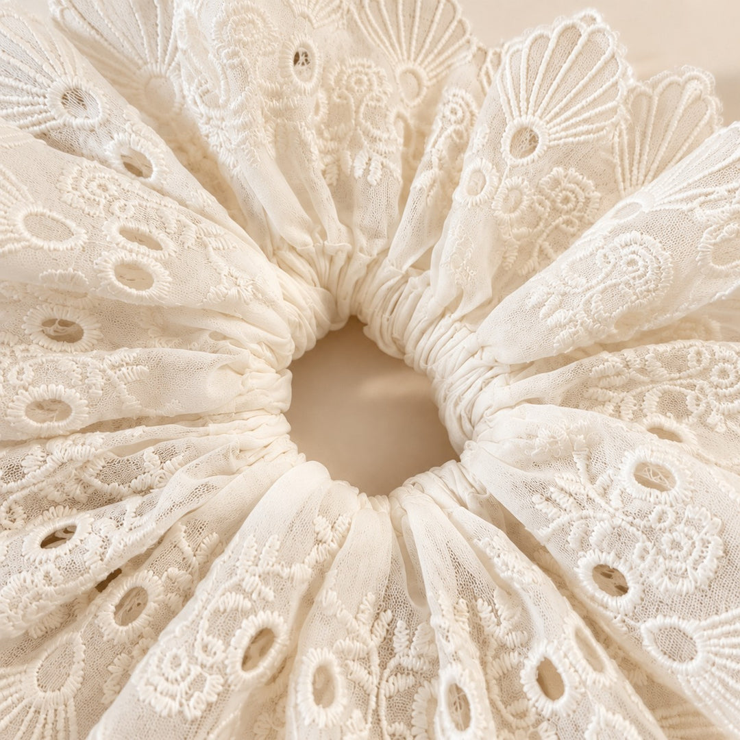 Vintage Lace Lamp Shade Covers with Bows, Pearls & Floral Details