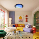 Cargar imagen en el visor de la Galería, Walnut RGB Dynamic Sky Flush Mount Ceiling Light
