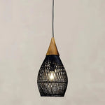 Bild in Gallery-Viewer laden, Handgefertigte Rattan Wandteppich-Pendelleuchte