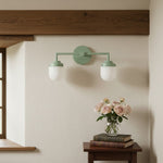 Charger l&#39;image dans la visionneuse de galerie, Opalume Glass Double Vanity Light - Vintage Style Bathroom Double Wall Lighting
