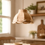 Load image into Gallery viewer, Vintage Plaid Fabric Pendant Light