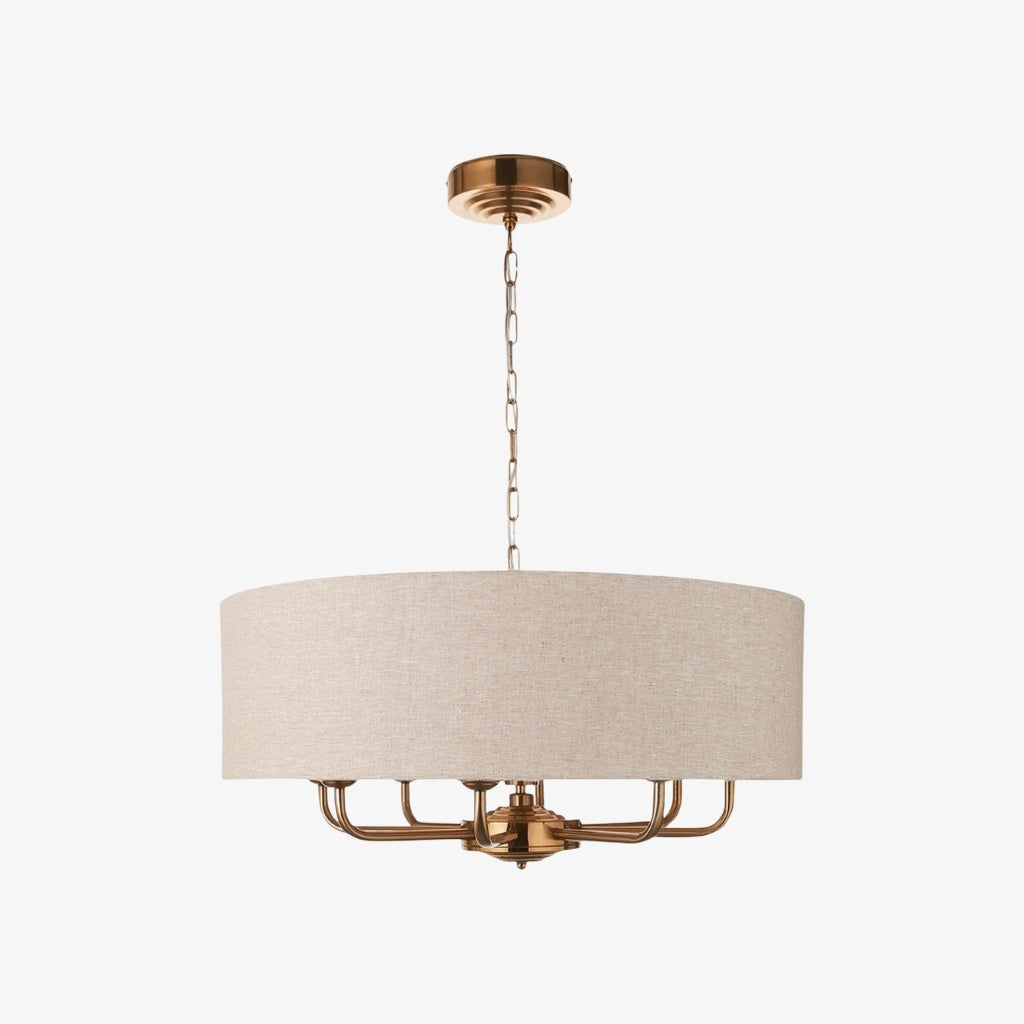 Tela eleganter Mehrarm-Pendelleuchter mit skulpturalen Schirmen für Esszimmer und Wohnbereich