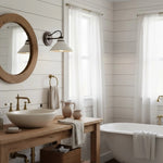 Charger l&#39;image dans la visionneuse de galerie, Aurenza Curved Arm Globe Wall Sconce – Modern Industrial Wall Lamp for Bathroom, Bedroom, and Hallway
