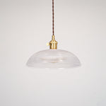 Charger l'image dans la visionneuse de galerie, Polished Brass Domed Glass Plug-In Pendant