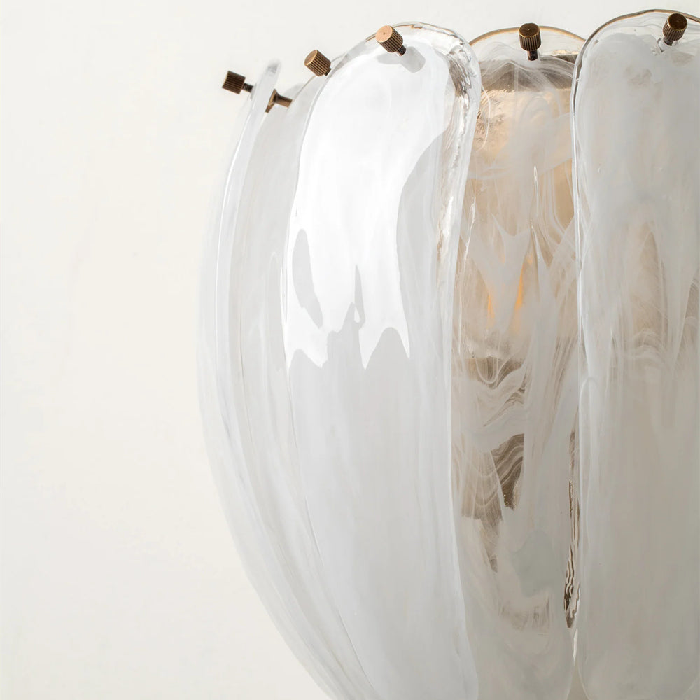 Velora Gebogene Glas-Wandleuchte - Elegante Skulpturale Leuchte für Schlafzimmer