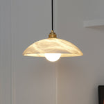 Load image into Gallery viewer, Natural Stone Plug-In Swag Pendant Light