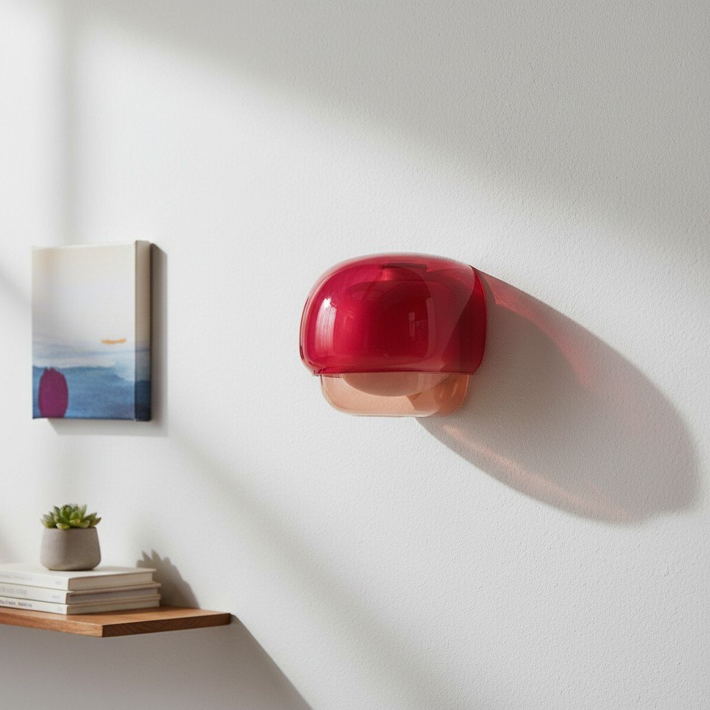 Aplique de pared Clinco con forma de globo de cristal contemporáneo: diseño moderno, iluminación versátil para salón, dormitorio y pasillo.