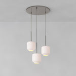 Load image into Gallery viewer, Lumivelle Pebble Glass Chandelier - 3-Light Modern Pendant Style
