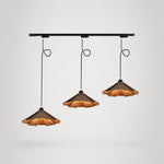 Bild in Gallery-Viewer laden, Walnut B three light track wooden pendant light 35cm