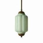 Cargar imagen en el visor de la Galería, Lámpara colgante Eloise de vidrio lechoso festoneado de inspiración vintage: lámpara de acento moderna para cocina y dormitorio.
