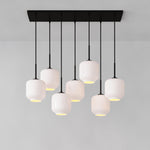 Load image into Gallery viewer, Lumivelle Sculptural 7-Light Chandelier – Adjustable Height Modern Glass Pendant
