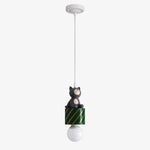 Cargar imagen en el visor de la Galería, Cat green single pendant lamp
